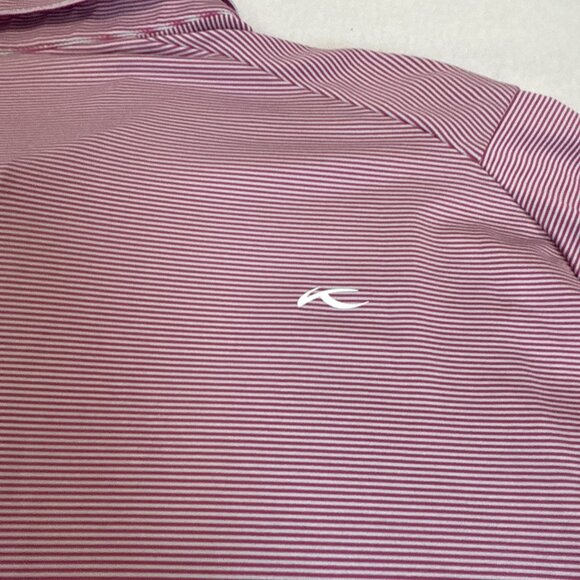 KJUS Golf Soren Polo Performance Stretch Shirt Mens 54 XL Red Striped UPF - Picture 9 of 11